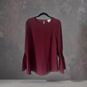 Isabel Maternity Burgundy Blouse